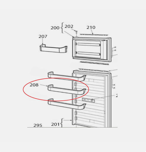 White fridge door shelf - fridge,